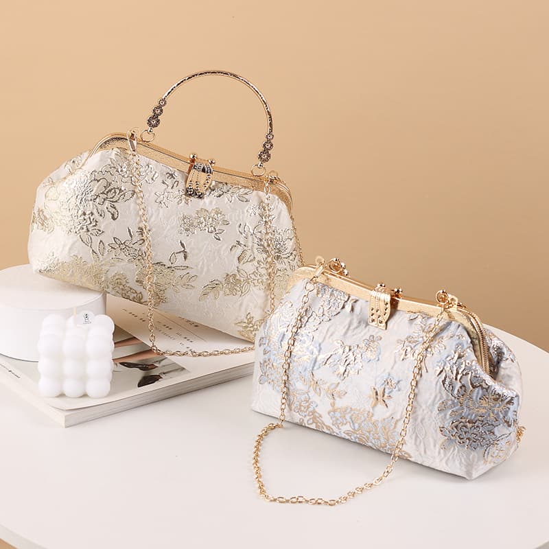 Handheld Shoulder Bag Crossbody Bag Chinese Embroidery Bag New Chinese Style Vintage Evening Bag Clutch Bag Women's Bag