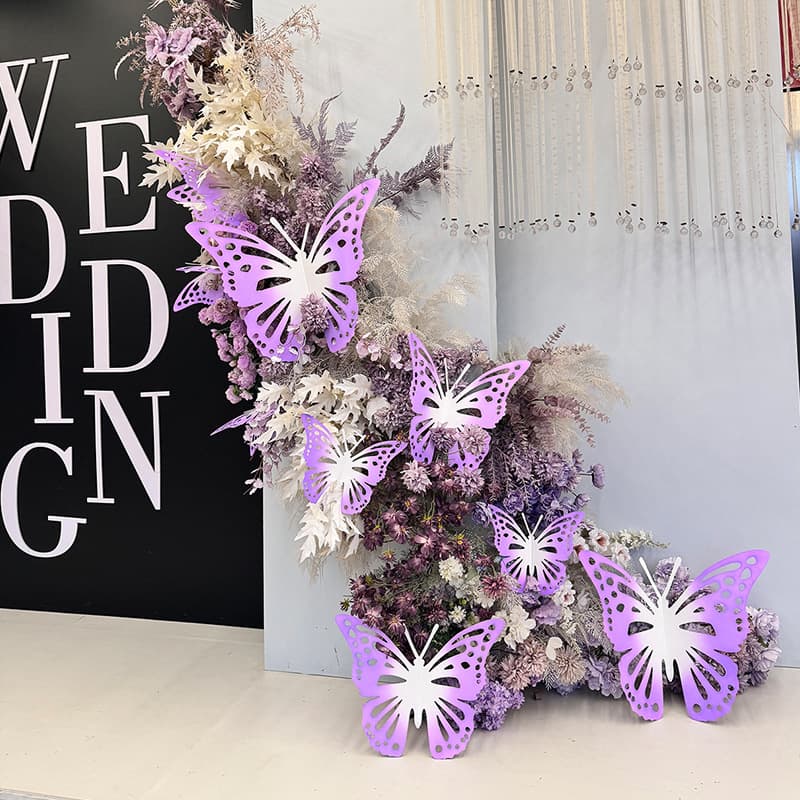 Wedding Hollow Butterfly Wing Decoration Handmade Window Display Prop Cardboard Butterfly Wings Road Guide Stage Background Decoration