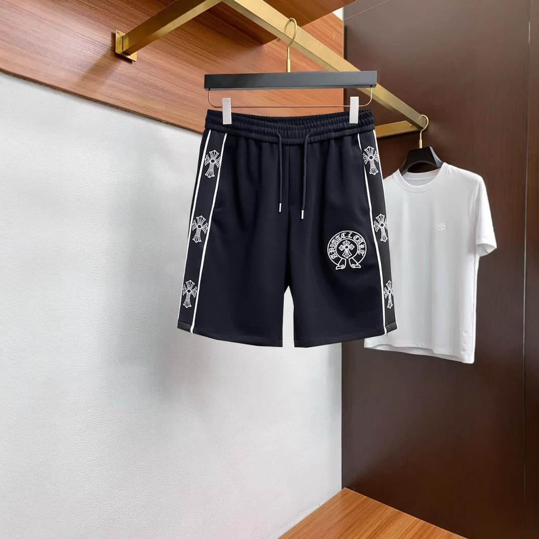 1.1 Correct version 2025 summer Mengkou MLB Crowe CHH Sanskrit webbing BLCG casual pants five-point shorts