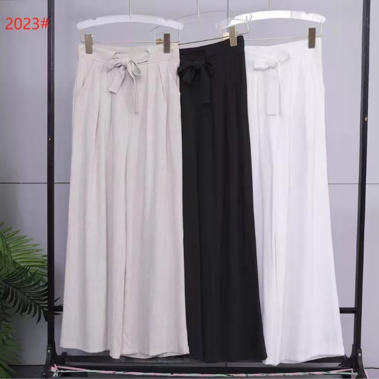 2025 Spring and Summer Mosquito-proof Sun Protection Republic of China Style Retro Casual Loose Slimming Lazy Fashion Linen Wide-leg Pants Women