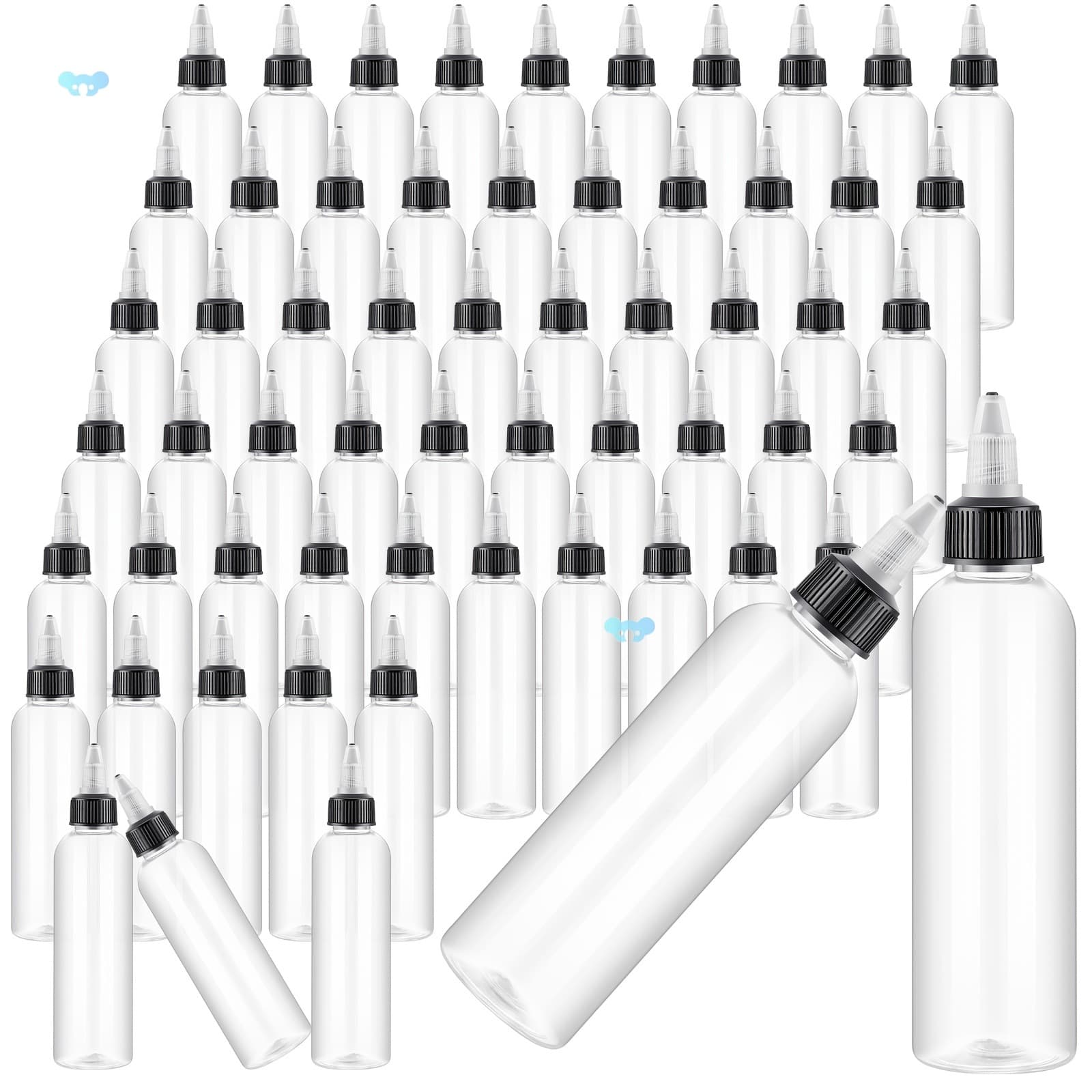 100pcs 4 Oz Plastic Squeeze Bottle Bulk Boston Dispensing