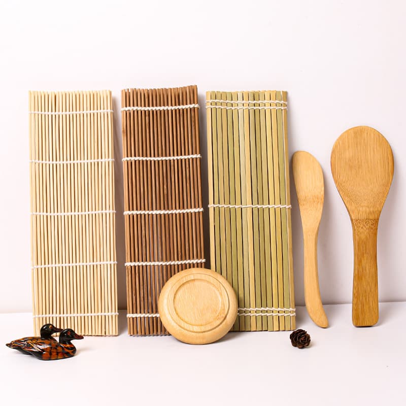 Sushi mold set, bamboo sushi roll, sushi knife, vinegar dish, rice spatula, sushi making tools complete set wholesale