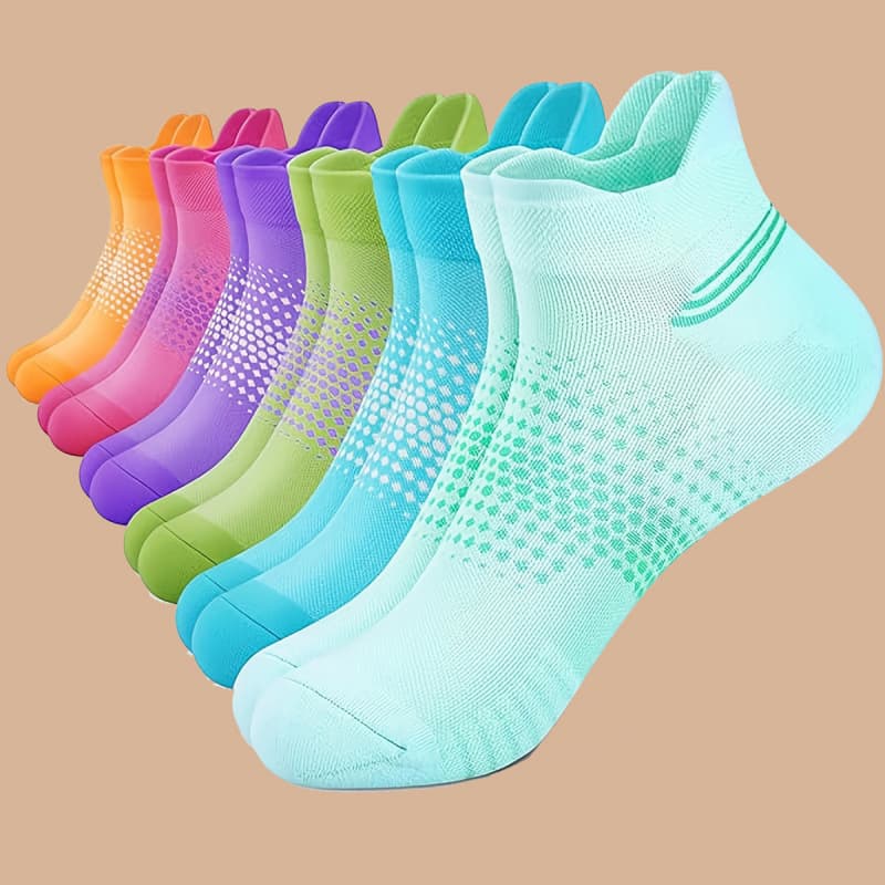 Cross-Border Sports Running Socks for Women, Outdoor Fitness Training Marathon Short Socks for Men, Cotton Cushioned Breathable Ankle Socks