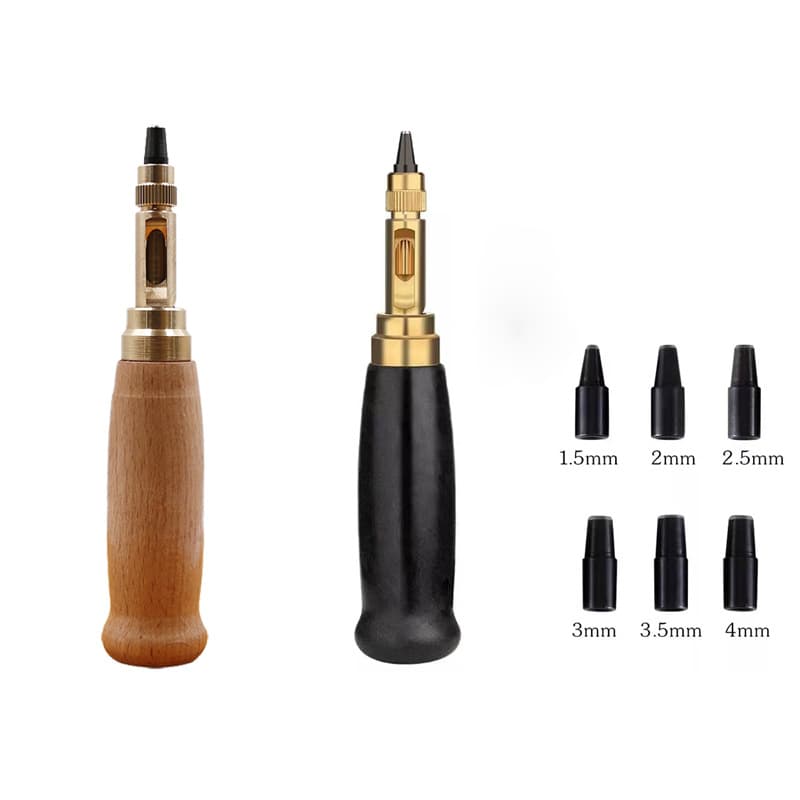 New power automatic belt punch replaceable multi-head belt punch DIY leather punch rotary punch 6-piece set Punch