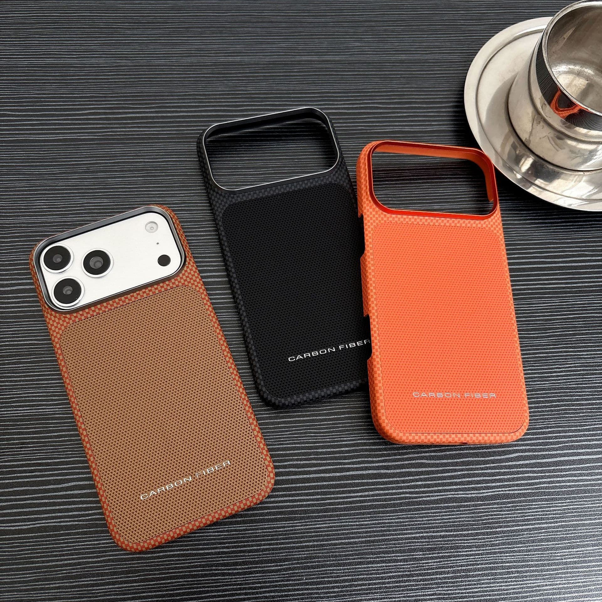 Compatible with iPhone 17 Pro Max Case Semi-Bumper Fiber Magnetic for Apple 17 Pro Leather-Wrapped Full Coverage Protective Case