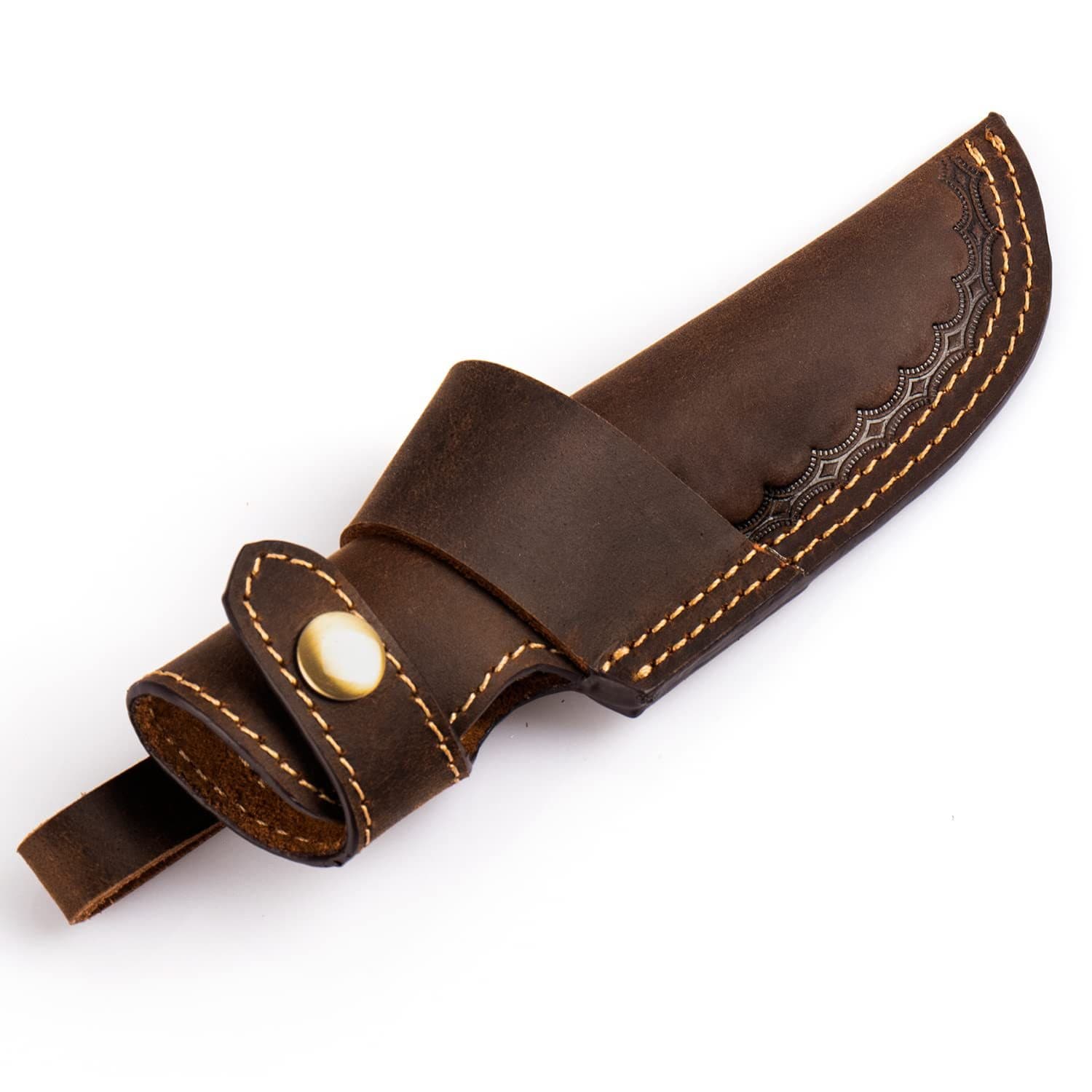 Cross-border Crazy Horse Leather Single Knife Sheath for Home Use, Outdoor Multifunctional Oyster Knife Leather Sheath Tool Knife Cover