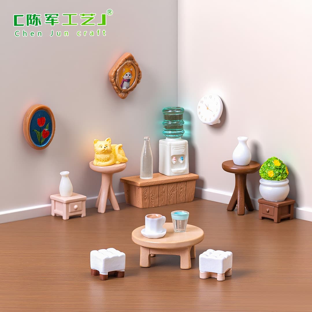 Simulation furniture micro landscape succulent basin small ornaments miniature sofa bedside table stool coffee table water dispenser doll house