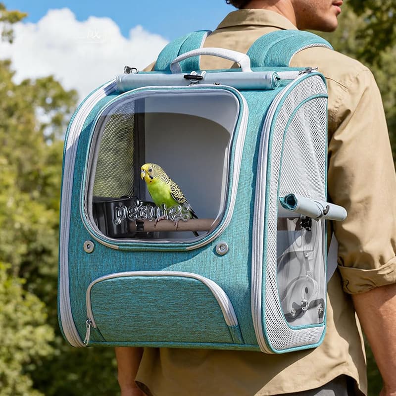 Amazon Backpack Bird Cage Parrot Going Out Bag Backpack Xuanfeng Take Out Cage Breathable Portable Warm Going Out Double Layer