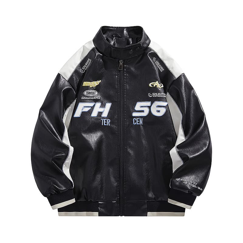 Cross-border Men's PU Leather Jacket Autumn New Trendy Motorcycle Jacket Windproof Stylish Slim Fit