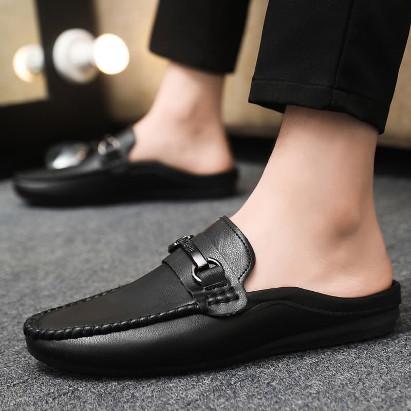 Spring and Summer Casual Loafers Slip-On Shoes Men's Half-Slippers Foreign Trade
