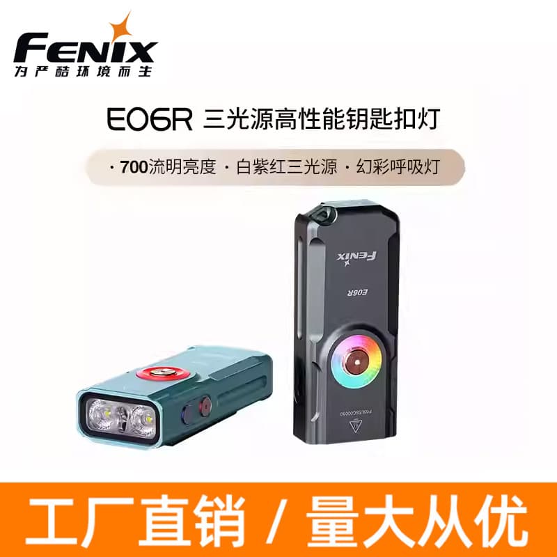 FENIX E06R keychain flashlight bright rechargeable mini small portable outdoor waterproof