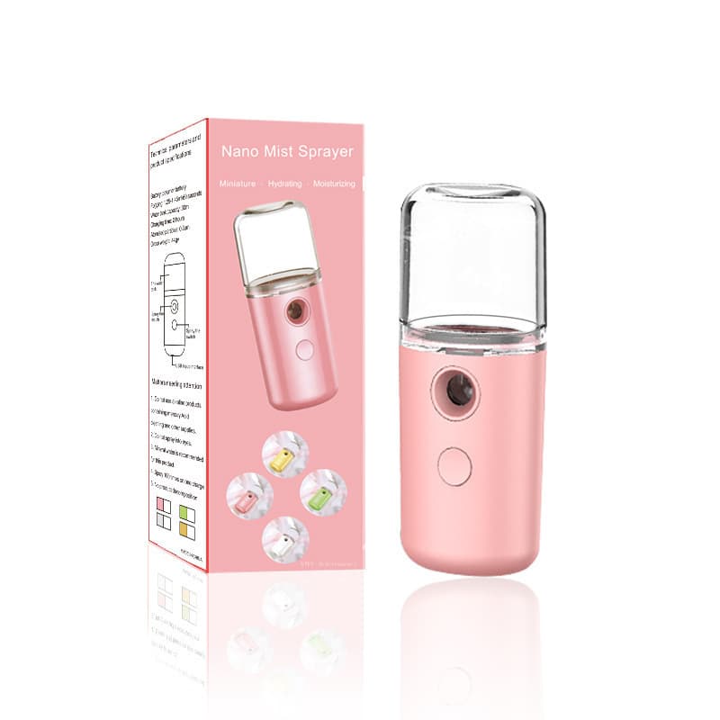 Cross-border Hydration Device Nano Spray Mini Fan Facial Beauty Cold Spray Machine Humidifier Household Portable Charging