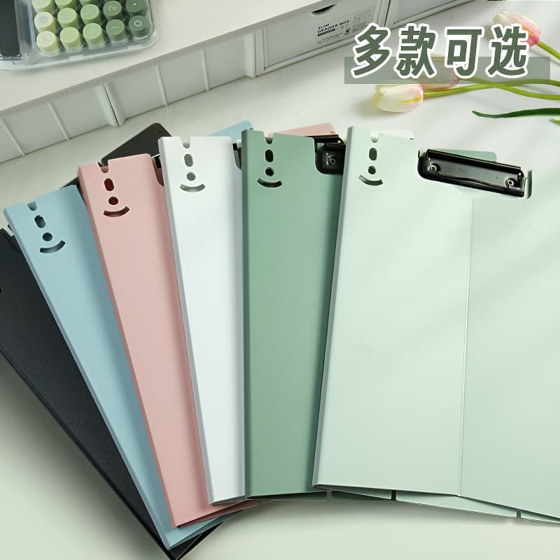 A4 Stand-up Clipboard Writing Board Multifunctional File Folder Pad Clipboard Clip Document Exam Paper Storage Clip