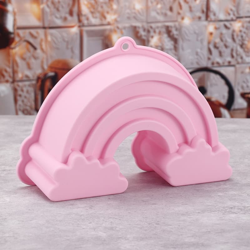 Silicone Rainbow Cake Mold, High Temperature Resistant, Handmade DIY Soap Mold, Household Mold, Baking Food Grade, Popular New Product