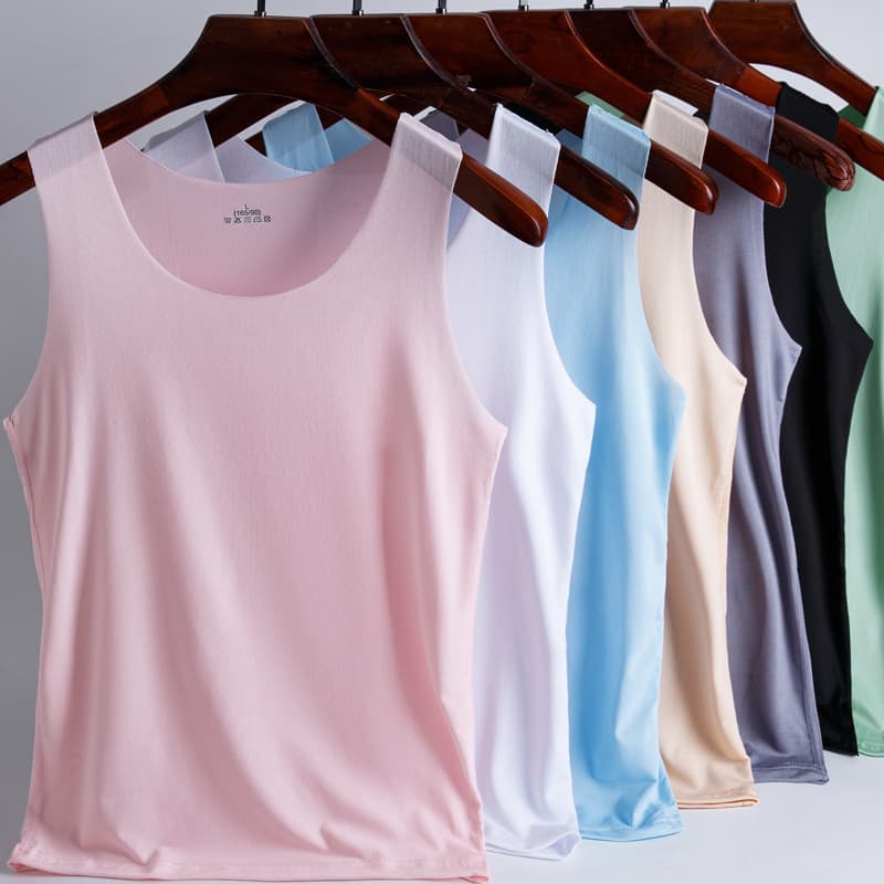 Summer Women's Ice Silk Vest Sleeveless Inner Wear Top Cross-Border Southeast Asia Drop Shipping Base Shirt