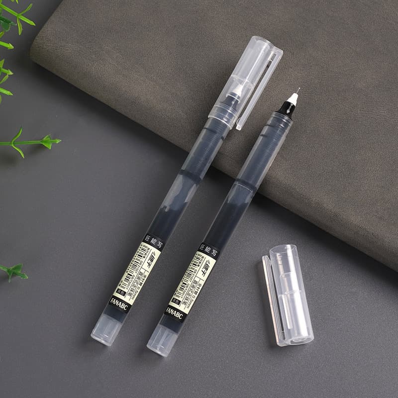 12-Color Liquid Ink Rollerball Pens 0.5mm Large Capacity Cute Multi-Color Quick-Dry Liquid Ink Pens