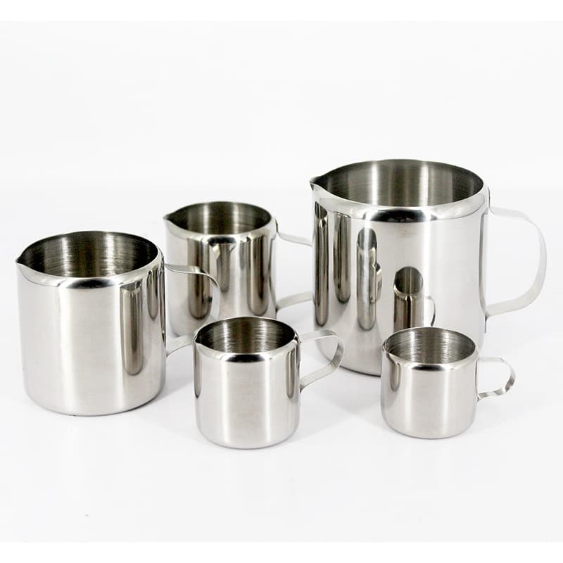 Stainless steel mirror finish, straight body, tapered mouth, milk cup, milk frother, mini coffee cup, small milk cup, coffee utensil