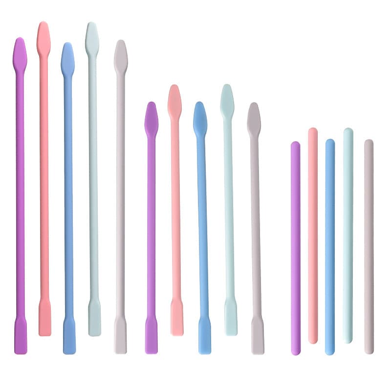 Silicone Stirring Rods Non-Washable Drip Glue Mixing Rods Mask Paste Mixing Rods Hardened Silicone Iron Core Multi-Color Customi
