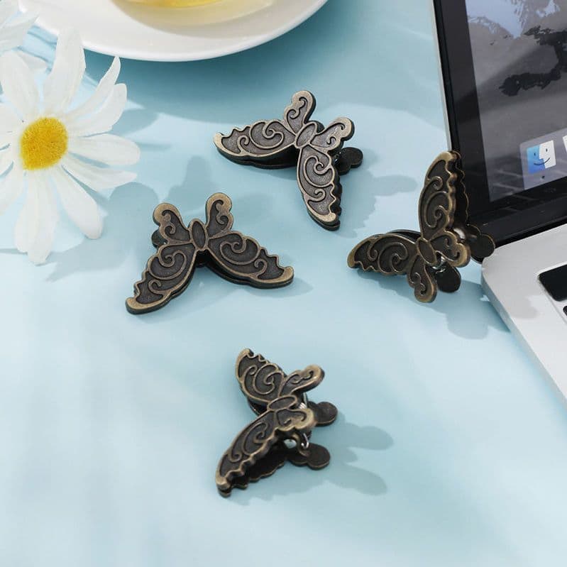 4 Creative Design Butterfly Clips, Small Clips for Photos, Test Papers, Money, and Document Organization
