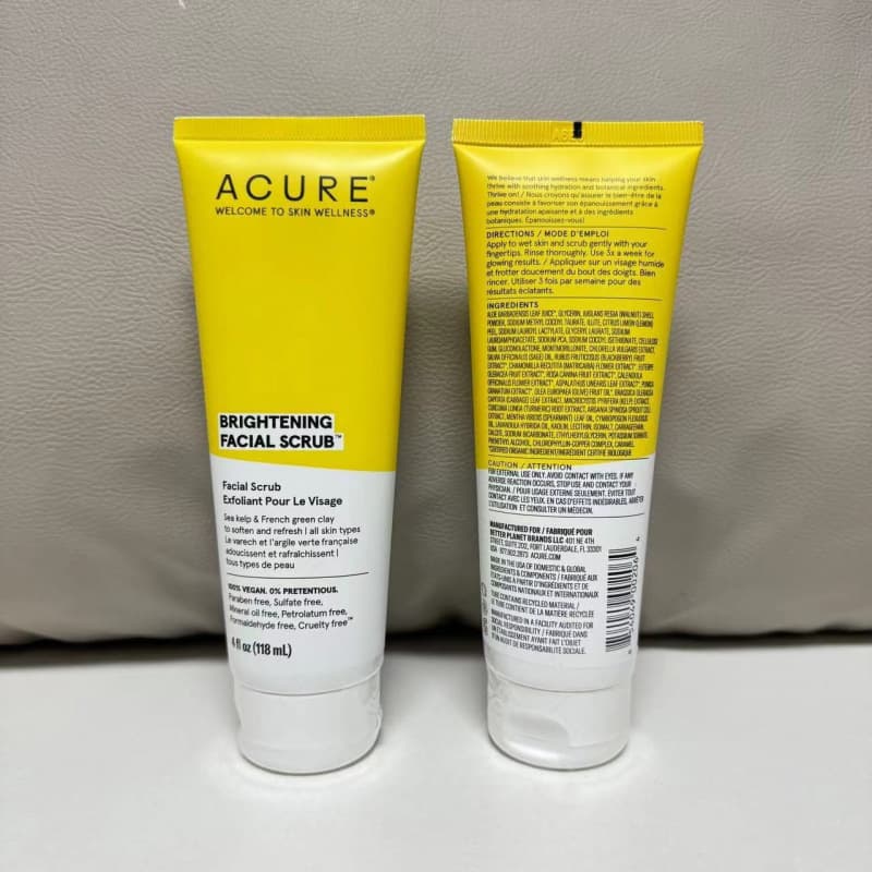 Cross-border ACURE exfoliating blackheads facial pore cleaning green mud seaweed scrub