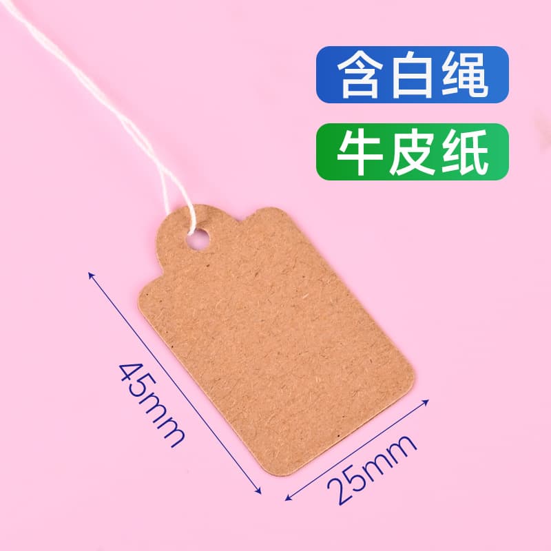 Jewelry Hang Tag with String for Price Display, Blank White Hand-Writable Tag for Gold and Silver Jewelry Pricing, Garden Plant Label