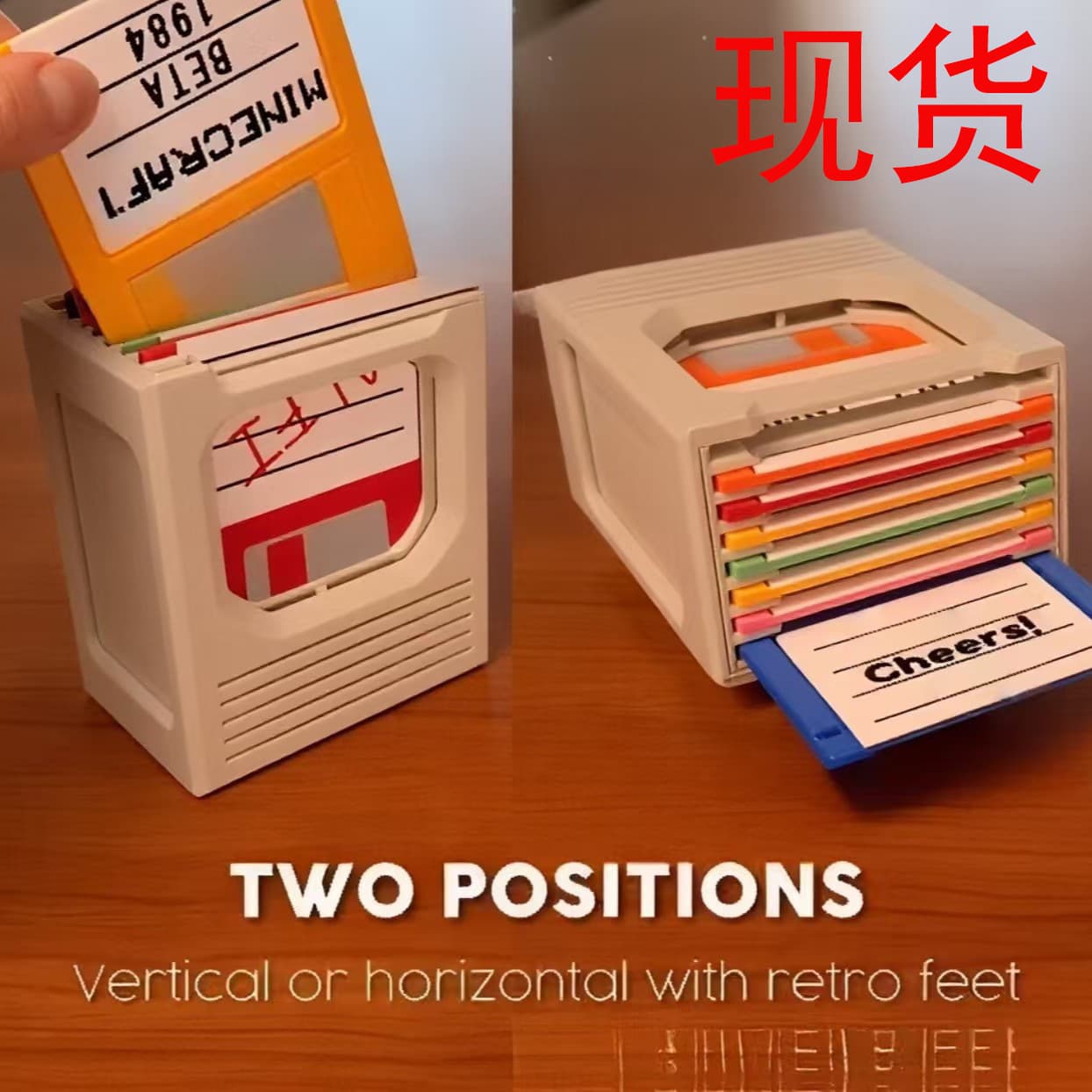 Cross-border New Product THE RETRO-TECH COASTER HOLDER Tech-Style Coaster Holder Storage Card Coaster