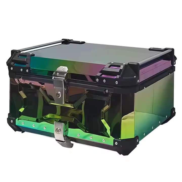 80L Motorcycle Tail Box Color Stainless Steel Extra Large Capacity Top Case
