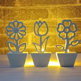 Flower Pot Set Ornamental Plaster Mold DIY Silicone Mold
