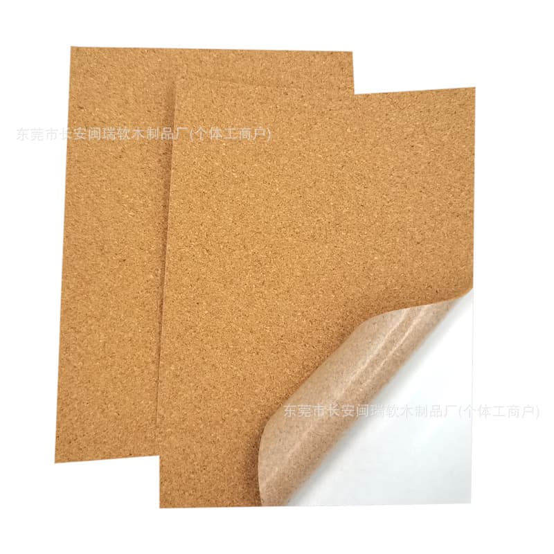A4 large self-adhesive square cork pads, school craft DIY cutting cork stickers with backing, 1mm 2mm