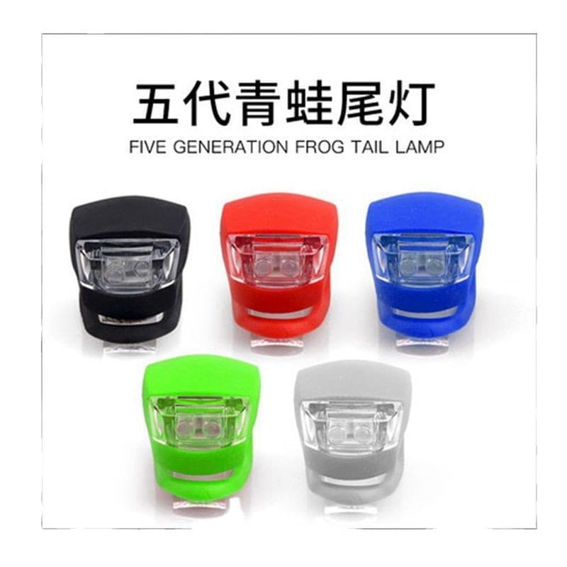 Silicone Frog Light Warning Light Bicycle Tail Light Bike Front Light Silicone Bicycle Light