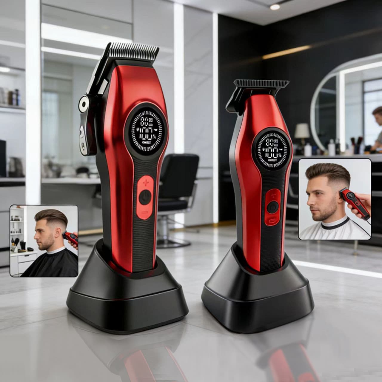 New combination machine set electric hair clipper, hair salon home oil head carving shear, professional hair clipper
