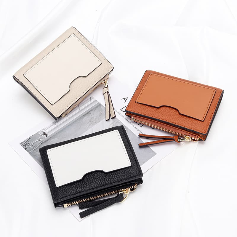 Genuine Leather Wallet for Women Short Foldable Billfold 2026 New Top Layer Cowhide Multifunctional Niche Contrast Color Leather Short Clutch