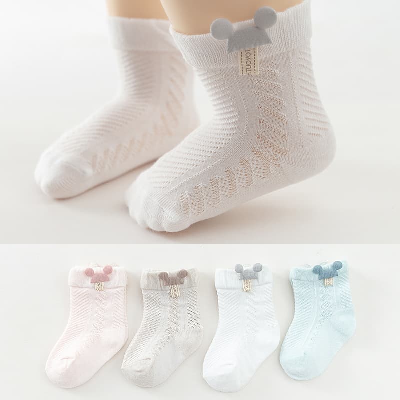 Baby Socks Summer Thin Mesh Spring and Autumn Cotton Socks Baby Mesh Breathable Newborn Toddler Socks Wholesale