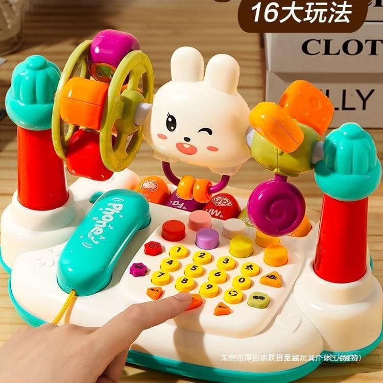 Baby Educational Toy Phone, Early Learning Simulation Mobile Phone, Teething Safe for 8-12 Month Old Infants, 1 Year Old Music Landline