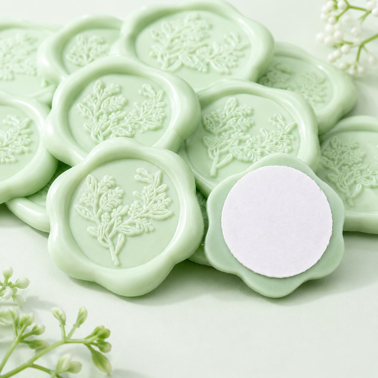 Cross-border Macaron Color Wax Seal Sticker Embossed Wax Label Envelope Sticker Wedding Invitation Wax Seal Stamp