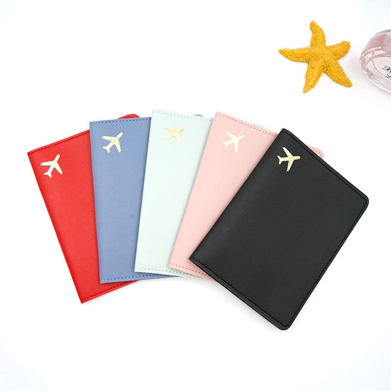 Leather passport holder protective cover passport bag multi-color thickened PU travel passport storage bag card holder document storage bag