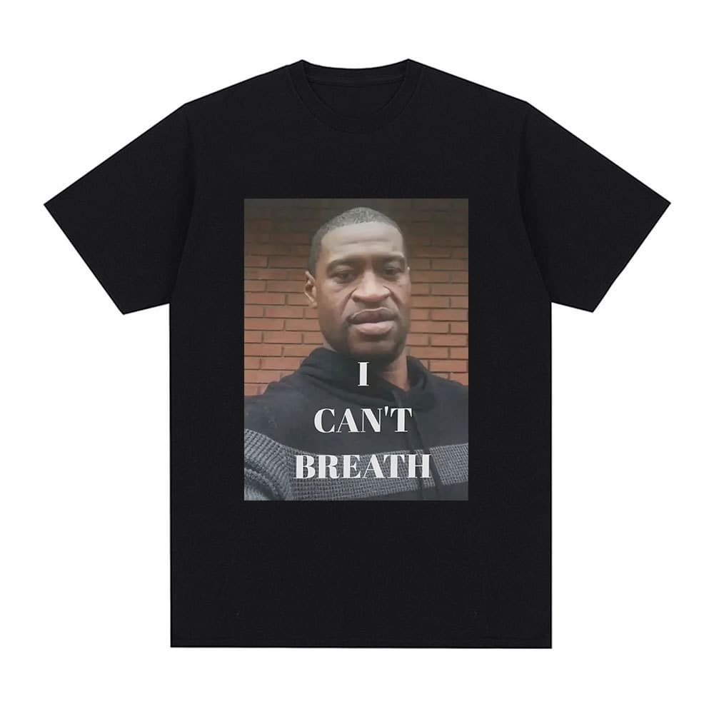 George Floyd I Can't Breathe Graphic Print T cross-border fashion brand