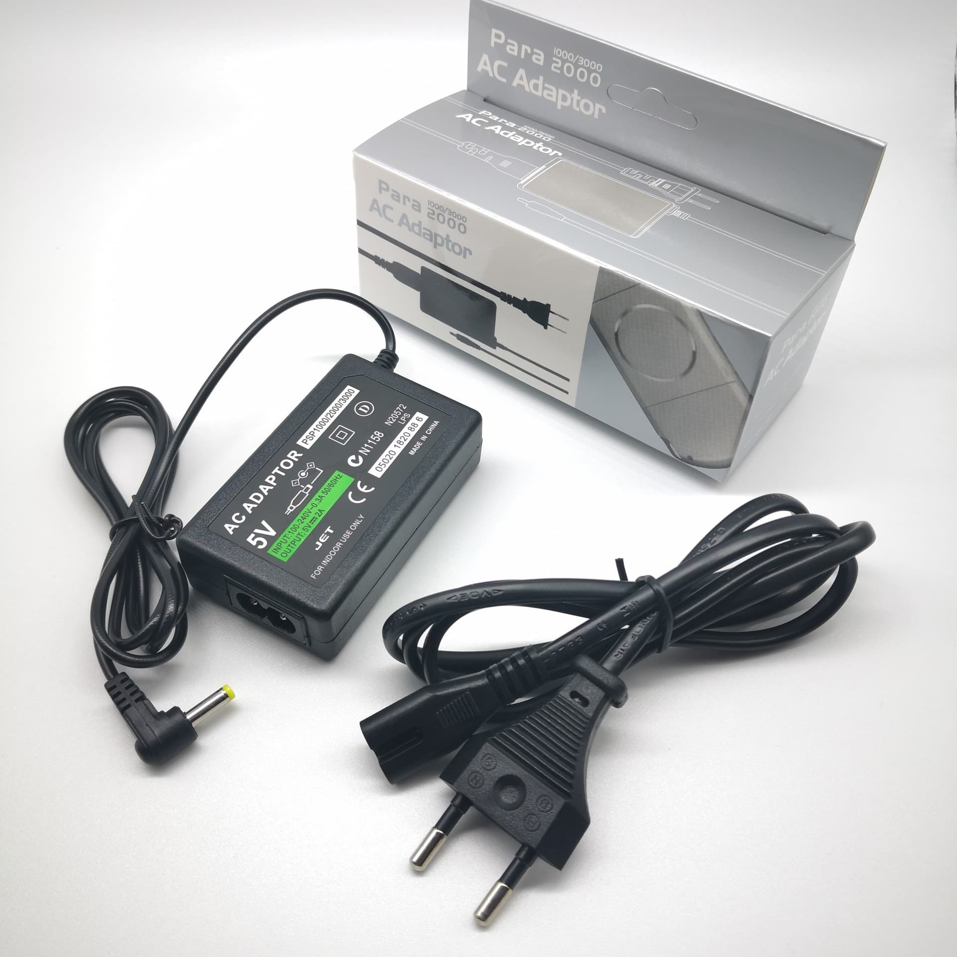 PSP Charger for PSP1000/2000/3000, Firecow Adapter, EU/US Plug