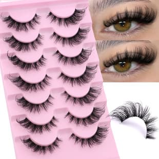 New False Eyelashes Cross-Border Export Source 7 Pairs Strip Lashes Popular European American Lashes Factory Wholesale