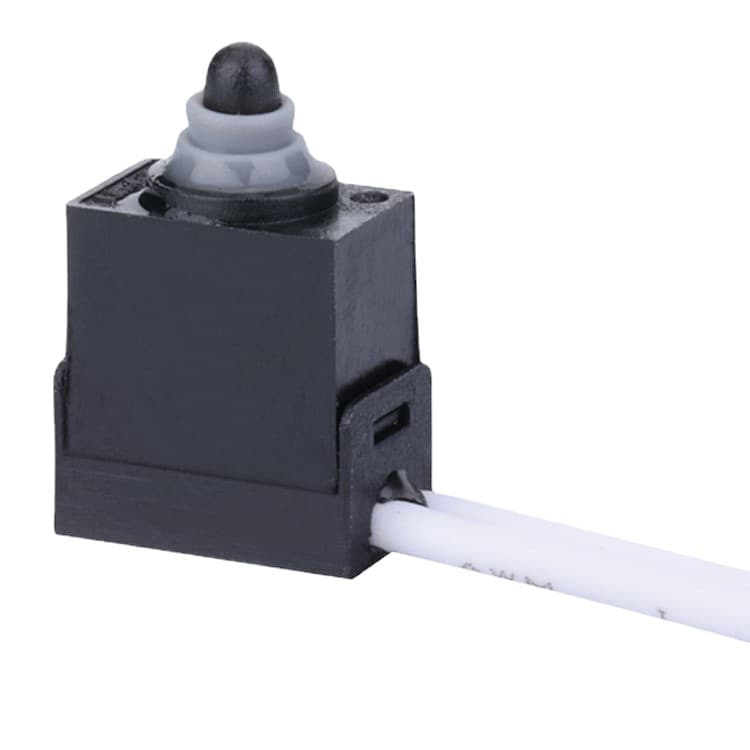 Round Button Micro Switch with Wire IP67 Waterproof Micro Switch Waterproof Reset Micro Switch Supply