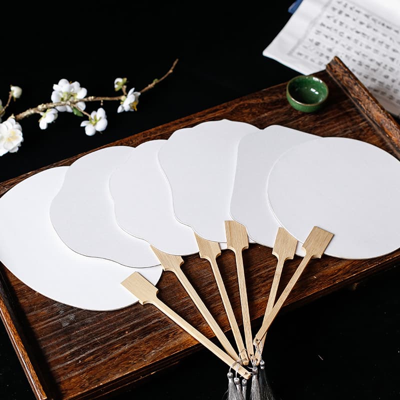 Children DIY Fan Blank Kit, Fan Paper Material, Handmade Mechanical Style, Chinese Style Gift, Non-Patented Source