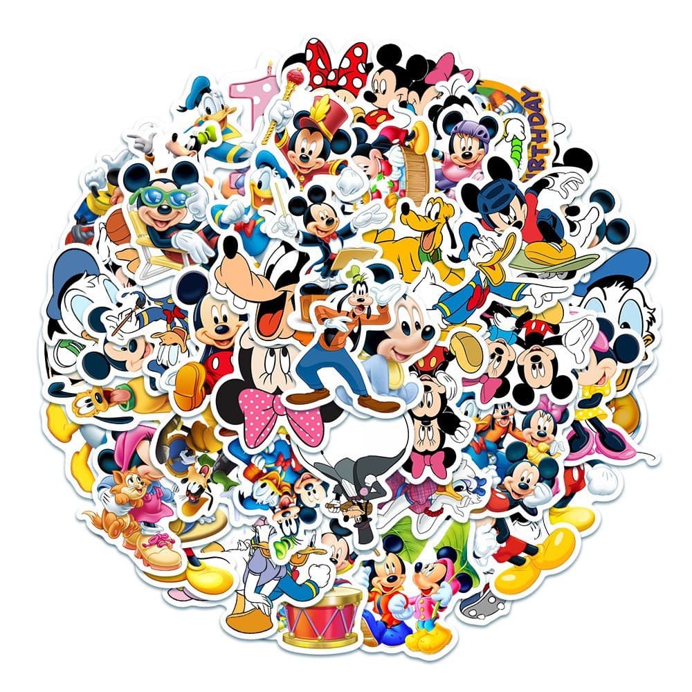 50 Mickey Graffiti Stickers DIY Phone Case Laptop Electric Water Cup Waterproof Sticker Toy
