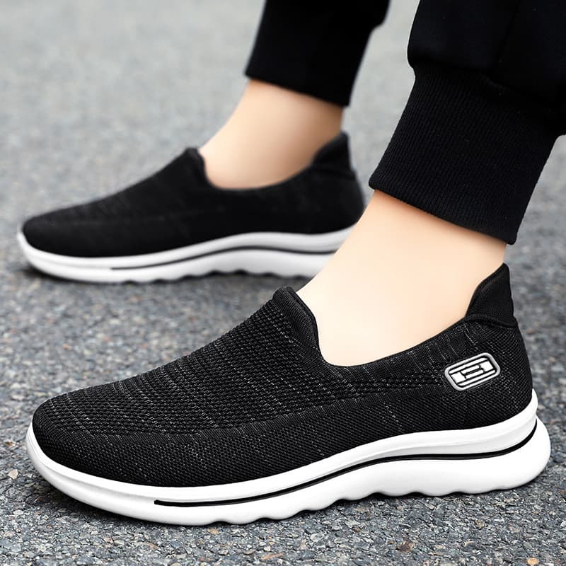 New Men's Slip-On Loafer Shoes Factory Wholesale Comfortable Soft Sole Middle-Aged Dad Shoes Casual Walking Shoes