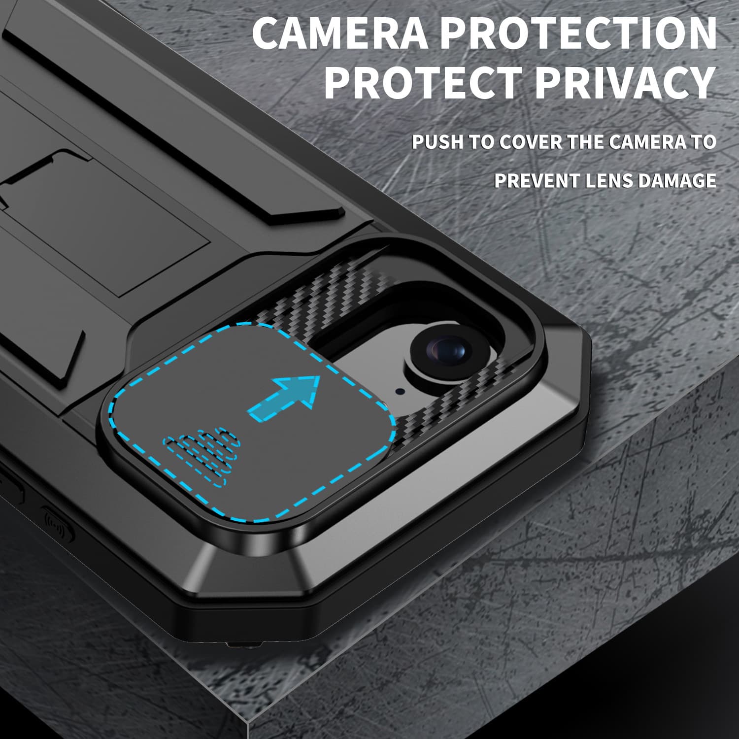 Cross-border Compatible iPhone 17e Second Generation Bracket Rugged Case iPhone SE4 Shockproof Dustproof Soft Silicone Full Coverage Case