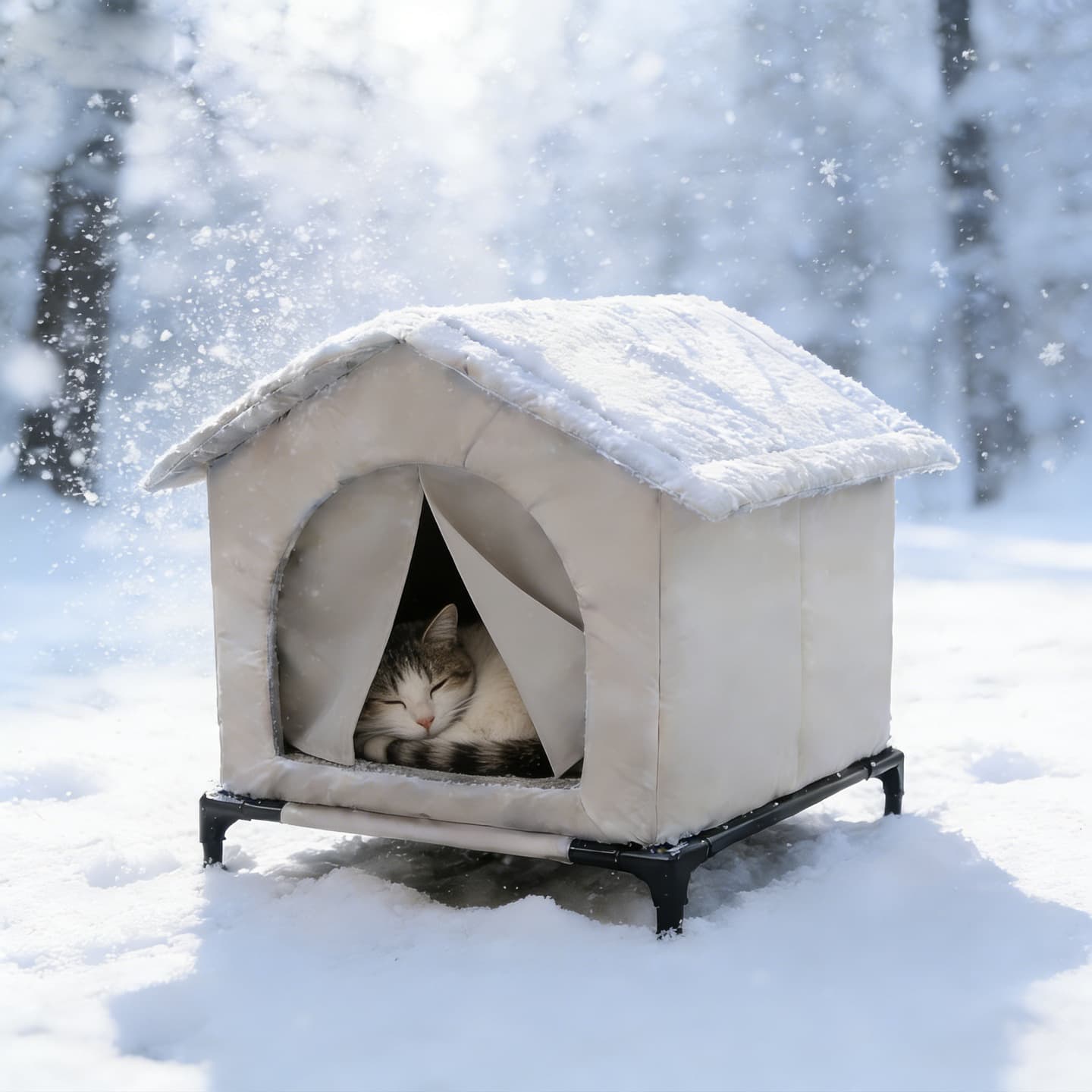 Cross-Border Enclosed Cat House Dog House Waterproof Outdoor Stray Cat Shelter Pet House Rainproof Autumn Winter Warm Cat House