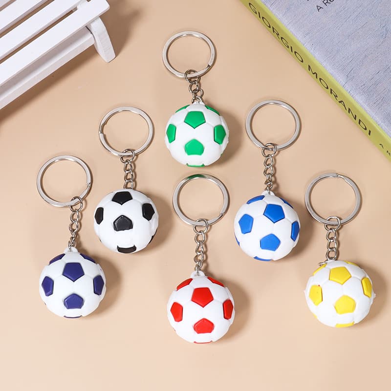 Cross-border Football Keychain Pendant Figure 3cm Realistic Football Keychain Fan Souvenir Event Memorabilia