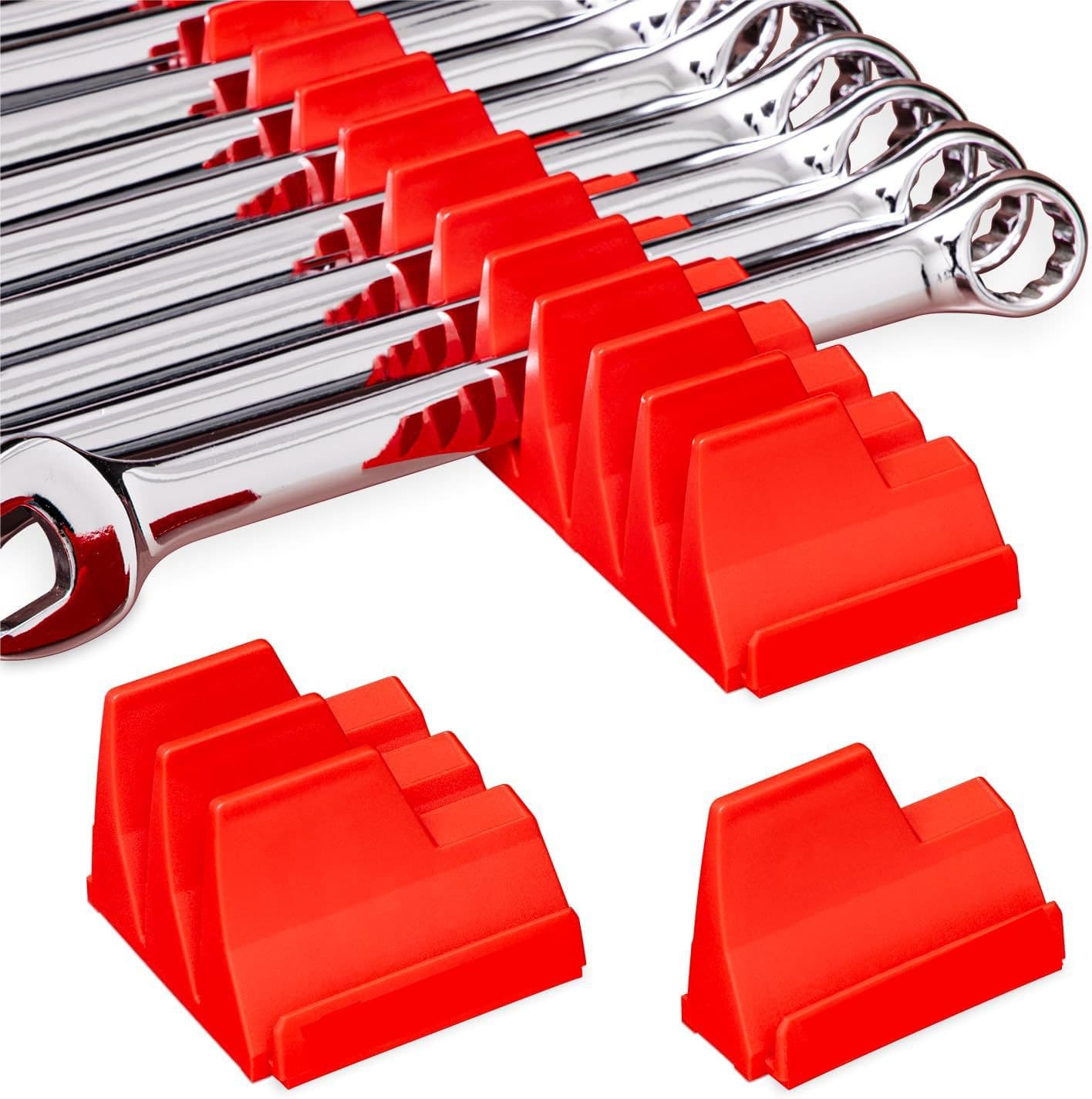 Wrench holder holds 20, 40, or 80 wrenches for storage and organization