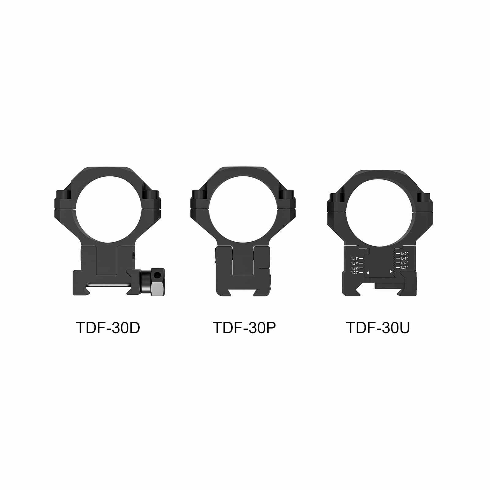 SPINA OPTICS 30mm Height and Elevation Adjustable Scope Ring Series