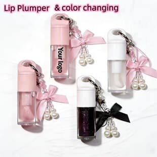 Cross-border Color-changing Plumping Lip Oil No-logo Lip Oil Colorless Transparent Export Lip Care Oil Plump Lips Non-fading Non-stick Cup