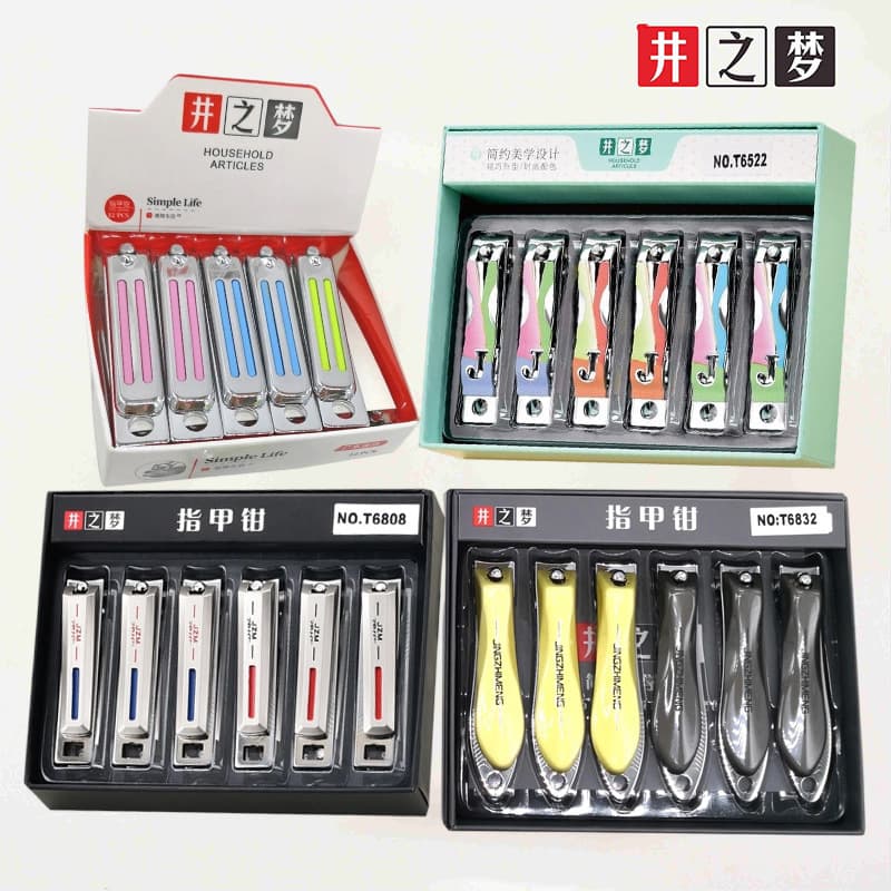 Jingzhimeng Nail Clipper Flat Bevel Manicure High-end Portable Cute Sharp Nail Clippers Large and Small Manicure Tools